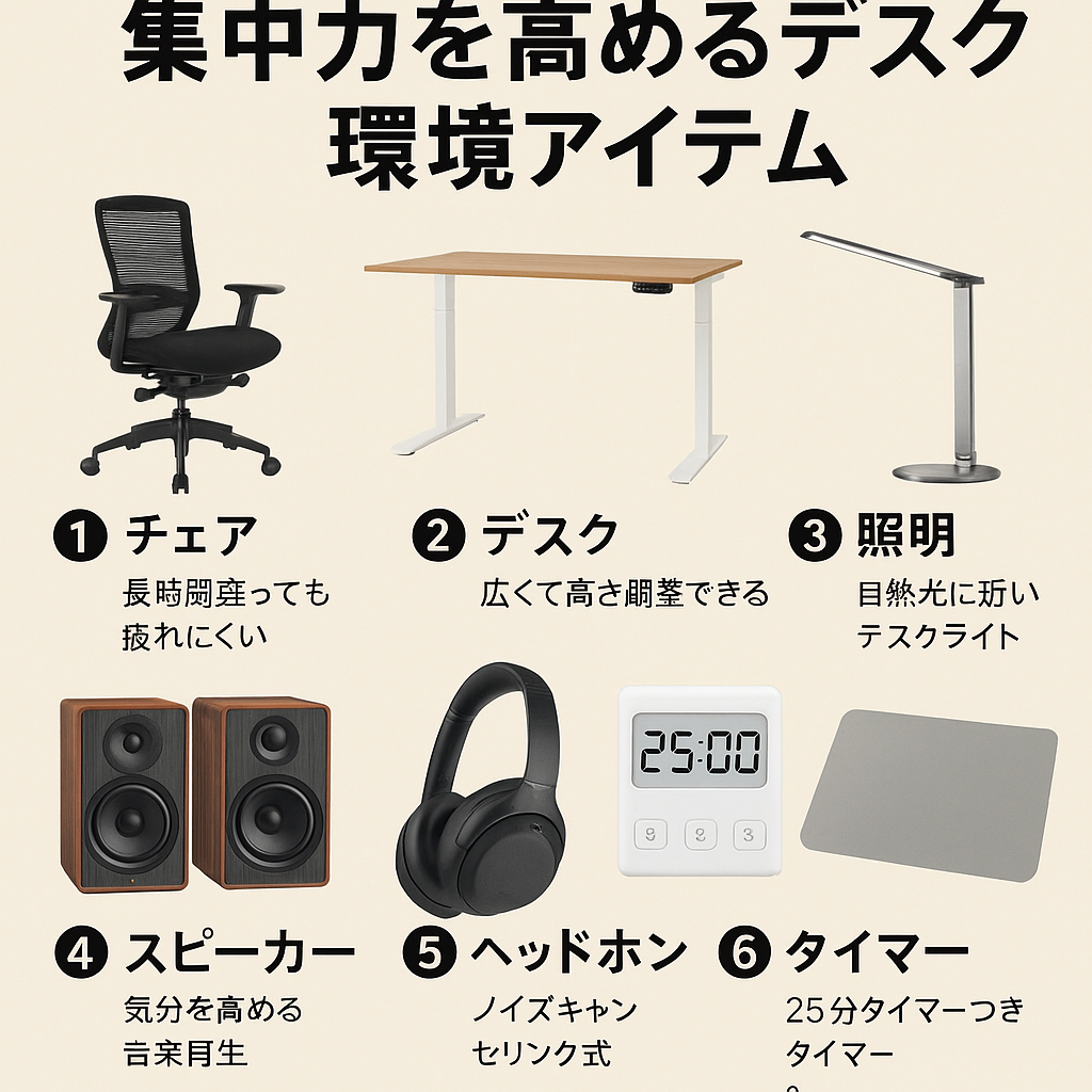 仕事がはかどる！集中力を高めるデスク環境アイテム【7選】