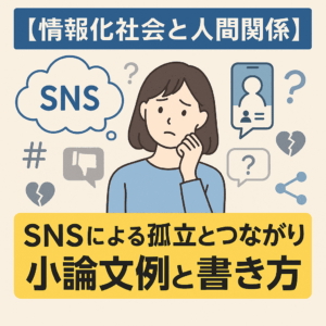 【情報化社会と人間関係】SNSによる孤立とつながりをテーマにした小論文例と書き方
